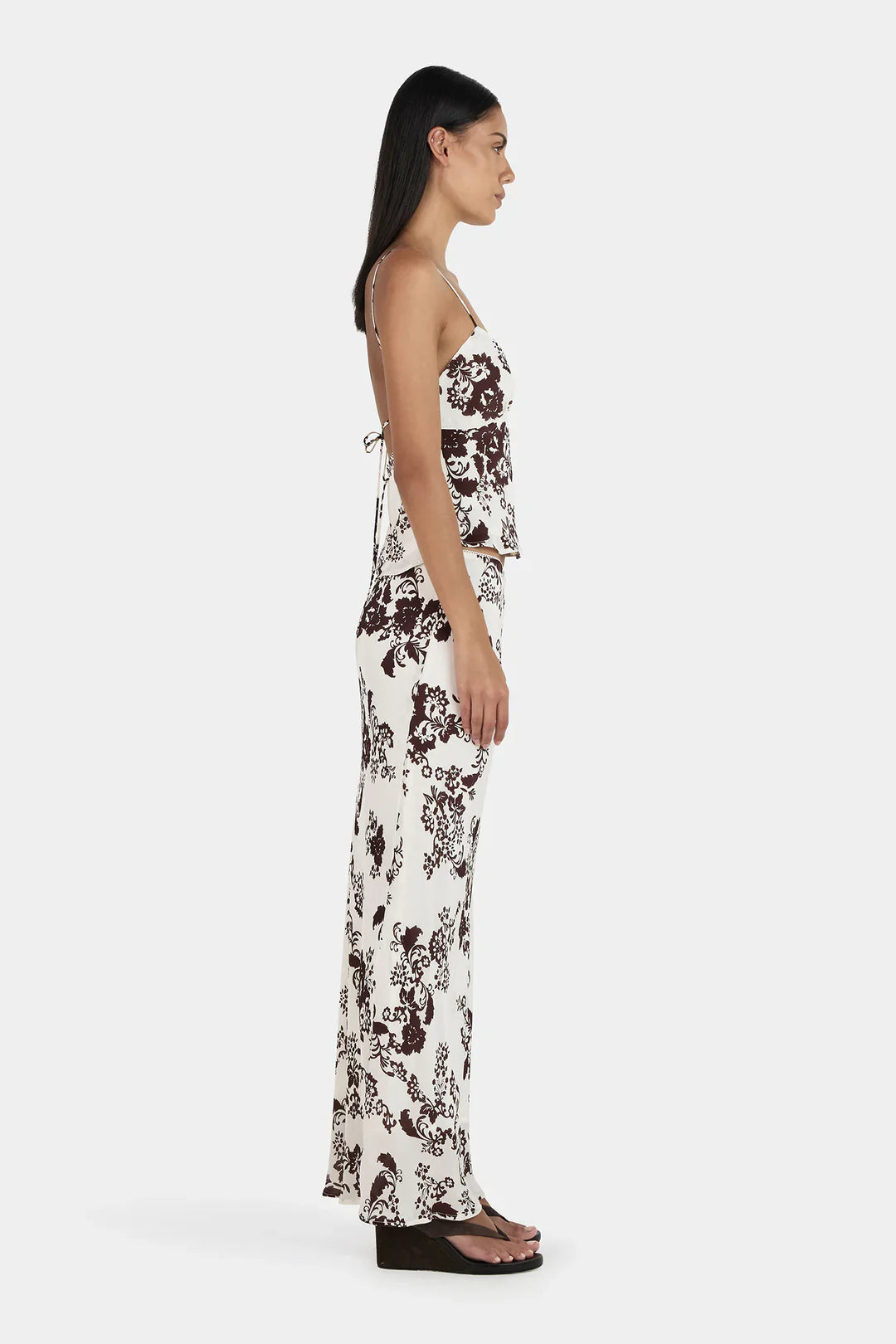 Ownley Marli Slip Skirt Creme Floral