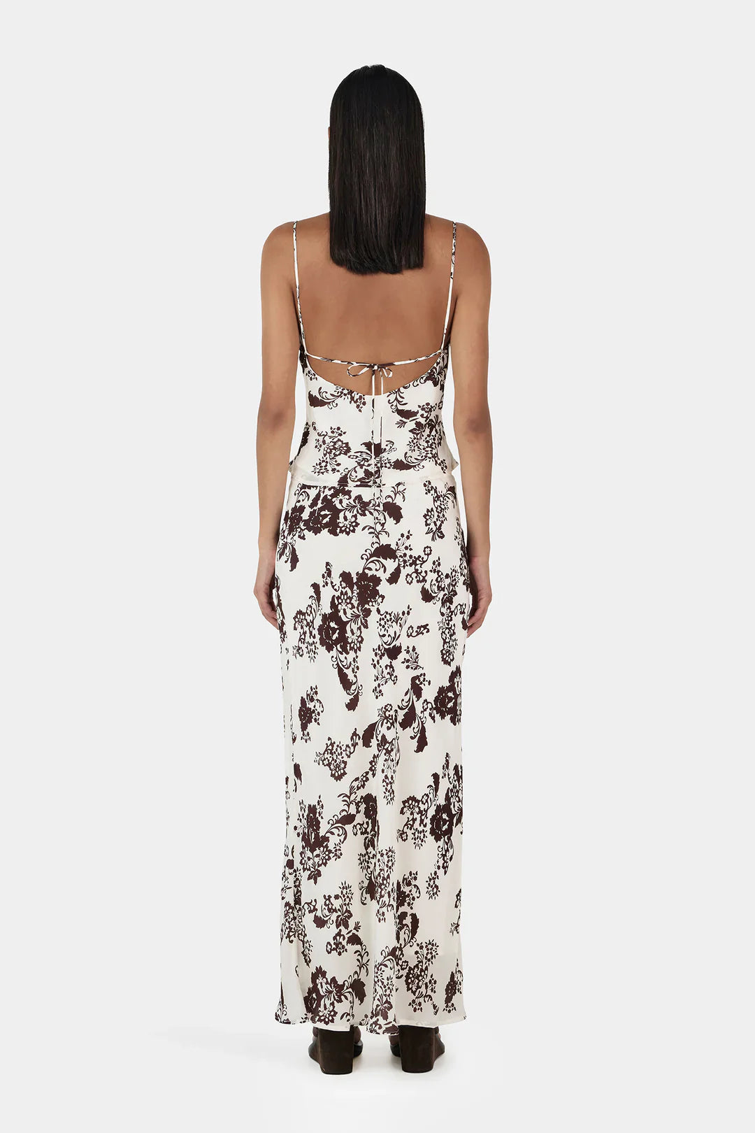Ownley Marli Slip Skirt Creme Floral