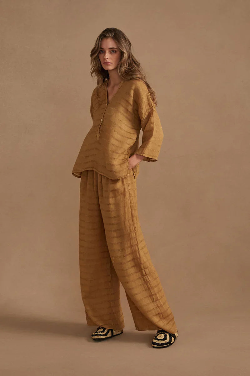 Estilo Emporio Villa Pant - Ochre Stripe