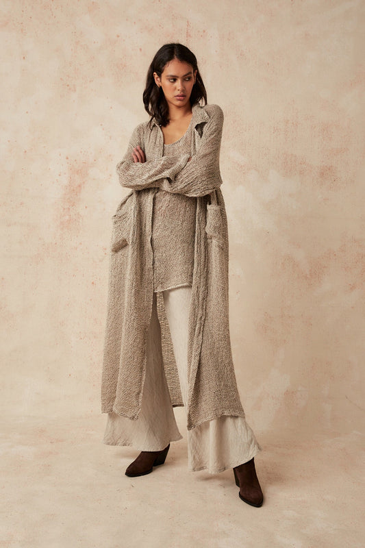 Estilo Emporio Raglan Duster Coat Pescatore Natural Chocolate