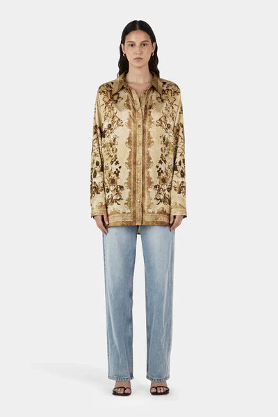 Hansen & Gretel Lorenzo Shirt - Sepia Floral