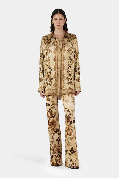 Hansen & Gretel Lorenzo Shirt - Sepia Floral
