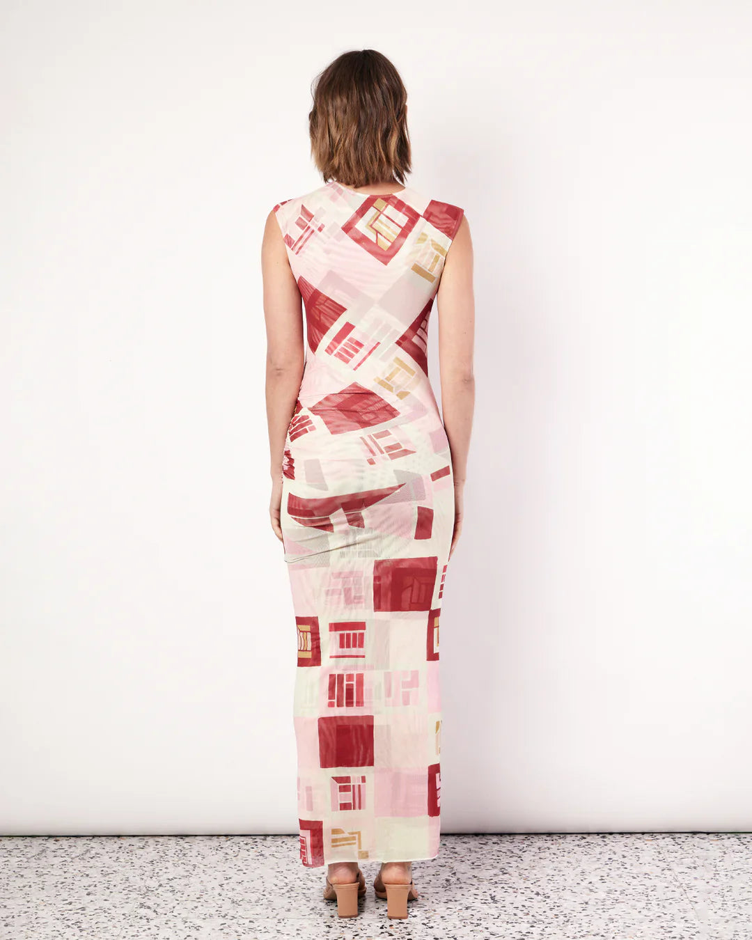 Romy the Brand Retro Mesh Sleevless Maxi Dress - Retro Print