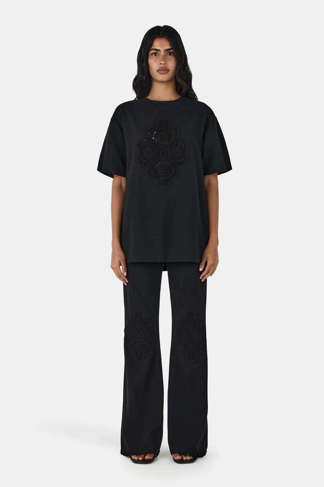 Hansen & Gretel Marley Crochet Shirt - Black