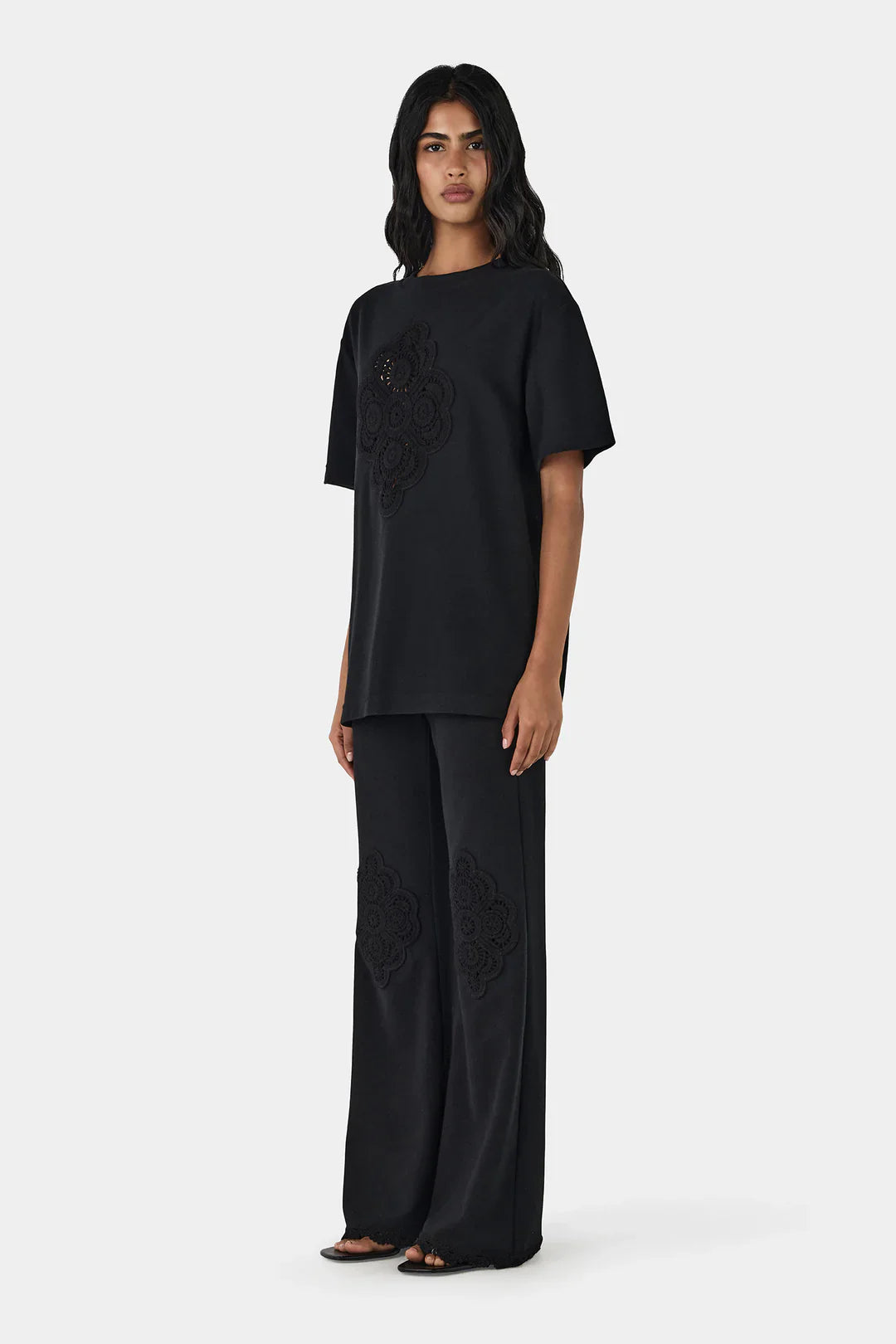 Hansen & Gretel Marley Crochet Shirt - Black