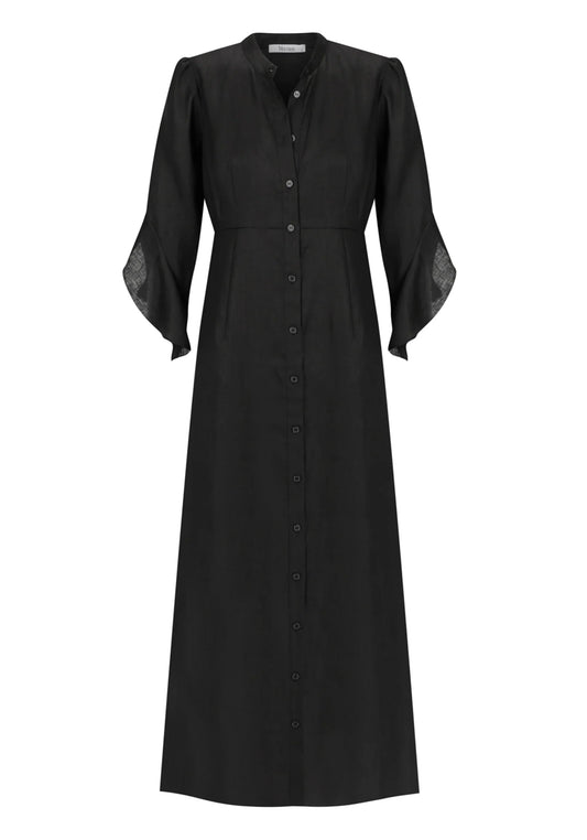Morrison Esther Linen Dress - Black