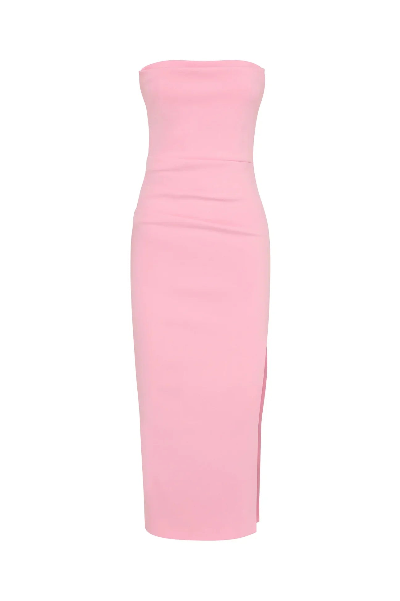 Mossman Revere Draped Midi Dress in Pink
