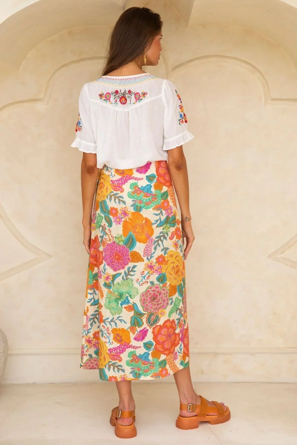 Nine Lives Bazaar Barefoot Midi Skirt