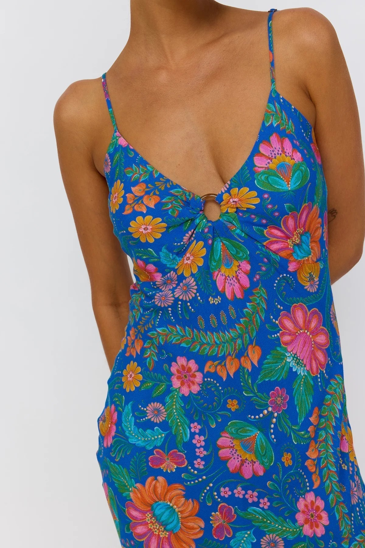 Nine Lives Bazaar Sunkissed Slip Dress in Mirage