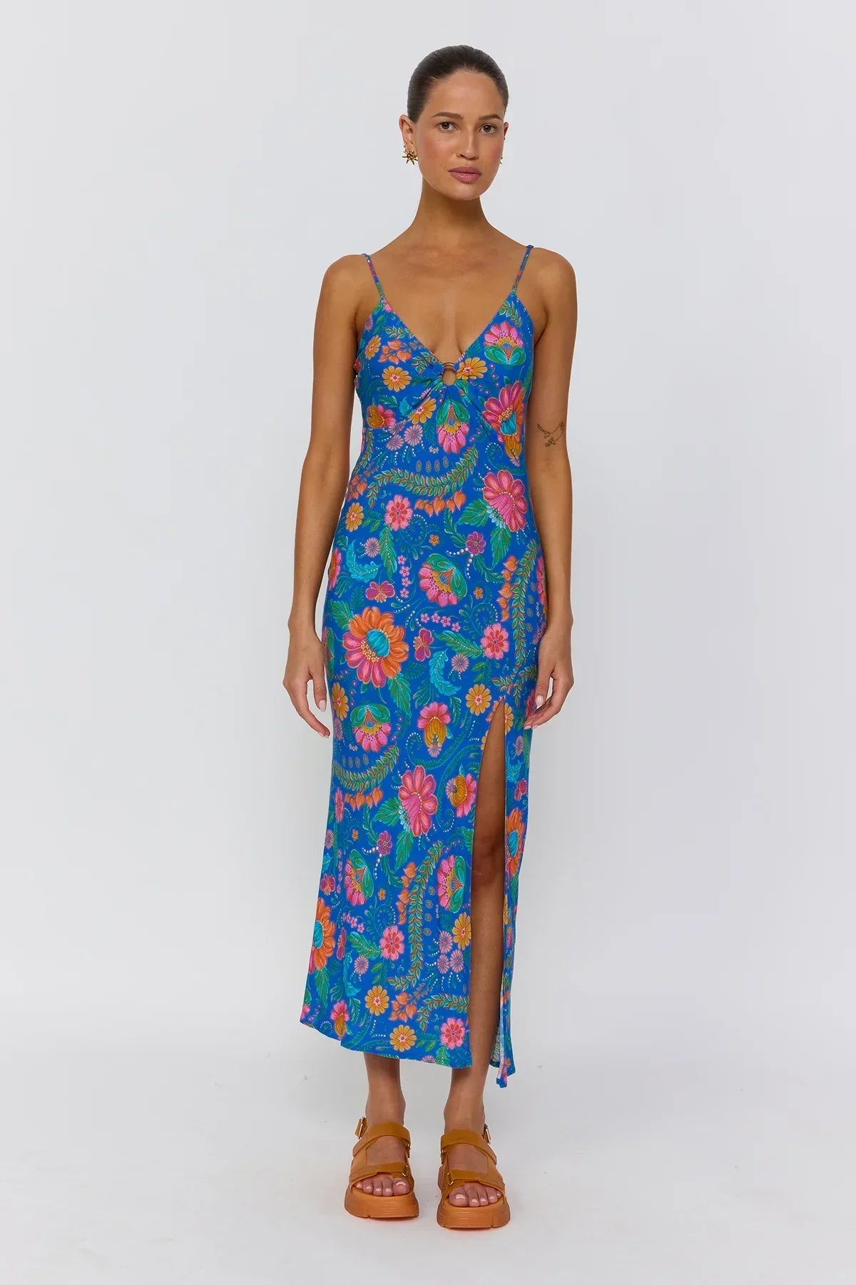 Nine Lives Bazaar Sunkissed Slip Dress in Mirage