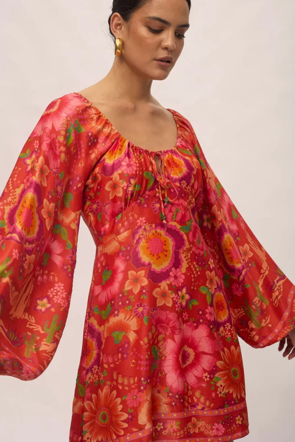 Nine Lives Bazaar Revolver Mini Dress - Cherry