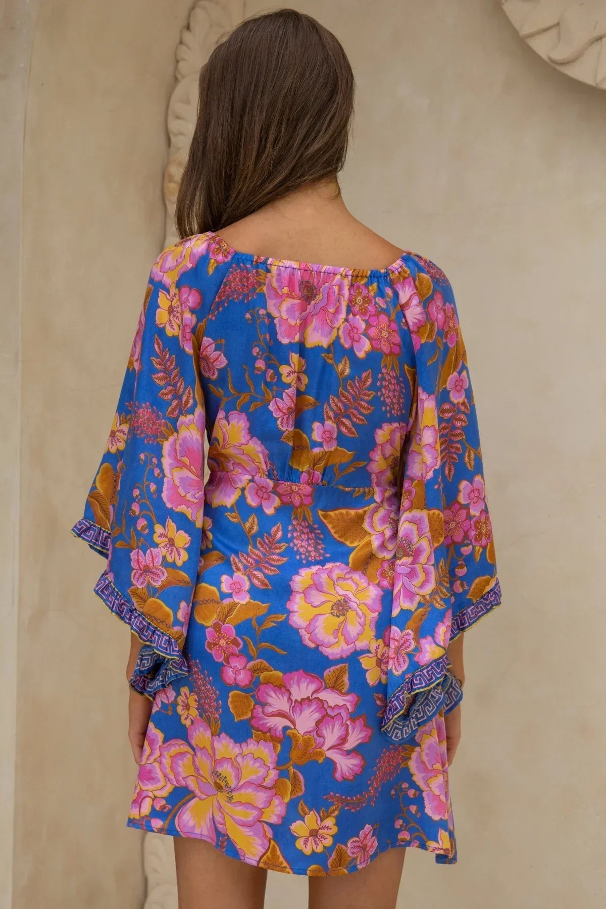 Nine Lives Bazaar Tessa Mini Dress - Peony