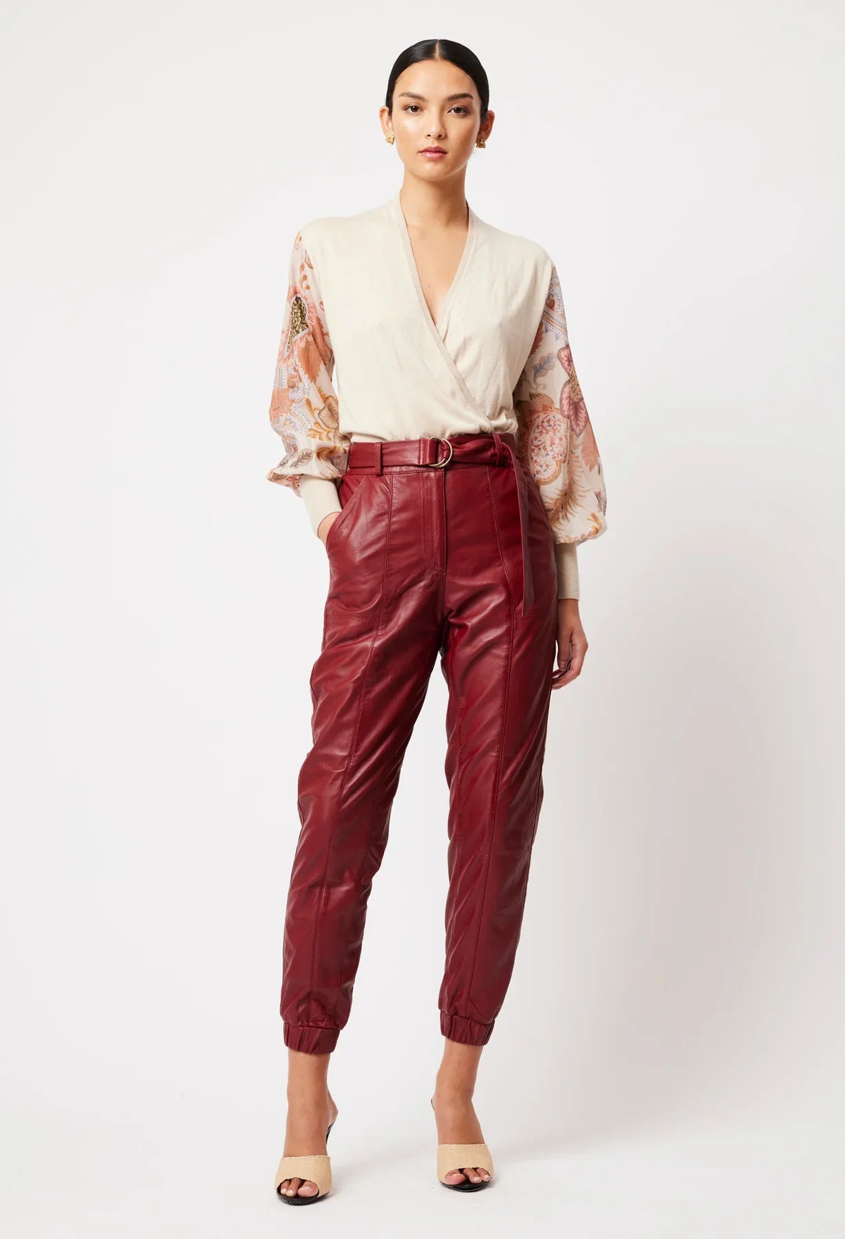 Once Was Lyra Rayon Nylon Knit in Fawn/Aries Floral
