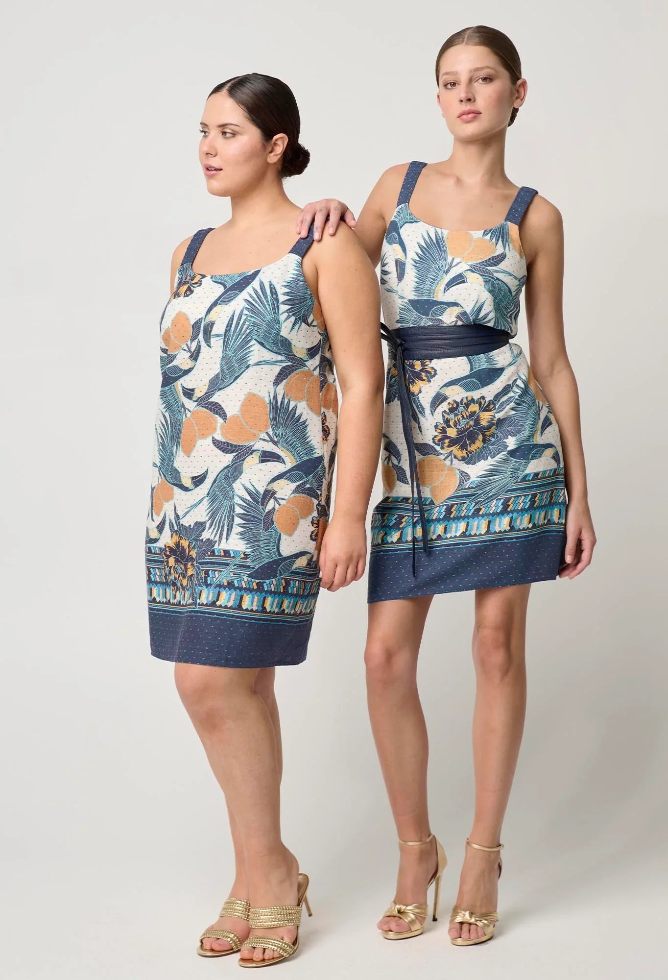 Once Was Landa Linen Viscose Dress - Tukano Print