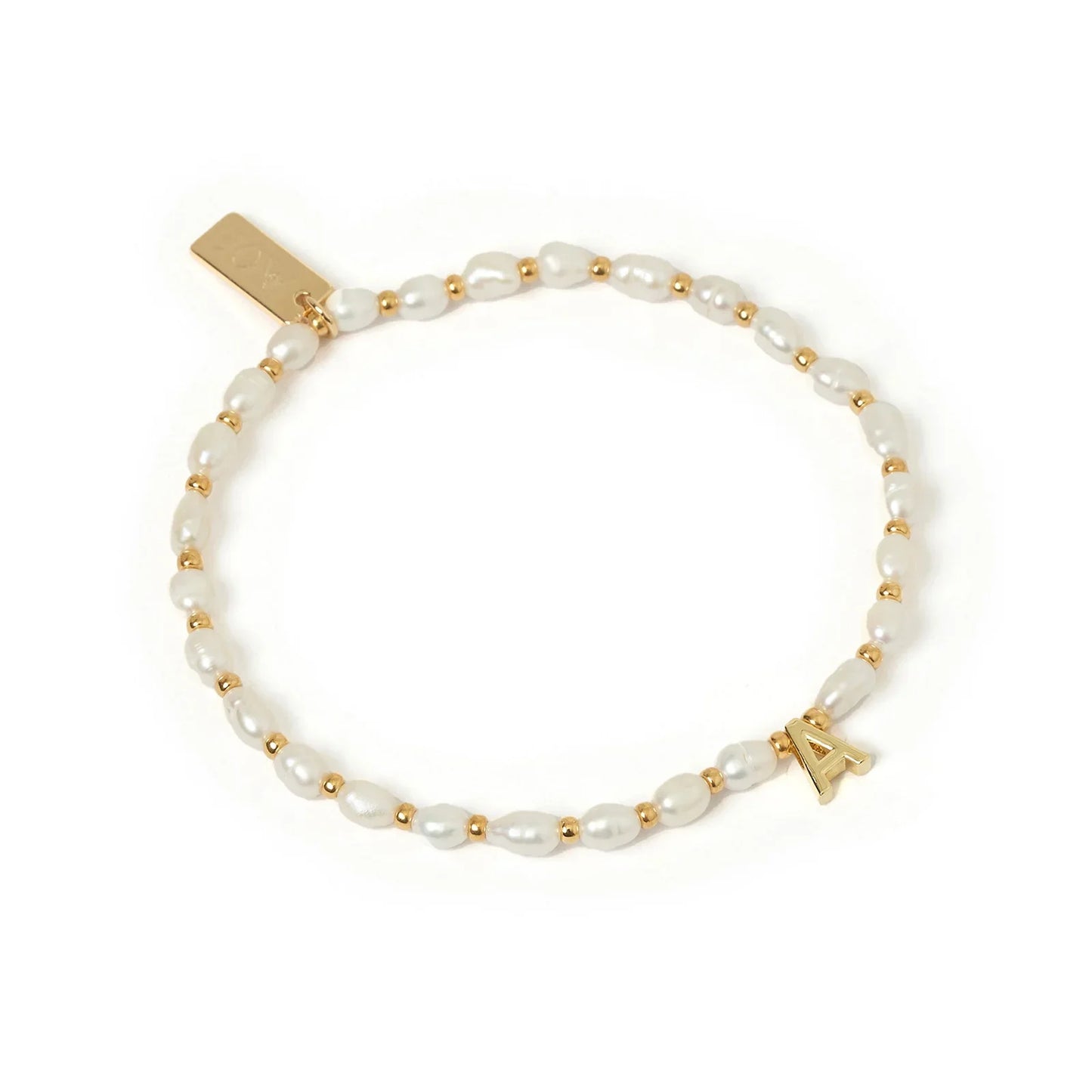 Arms of Eve Initial Pearl Bracelet