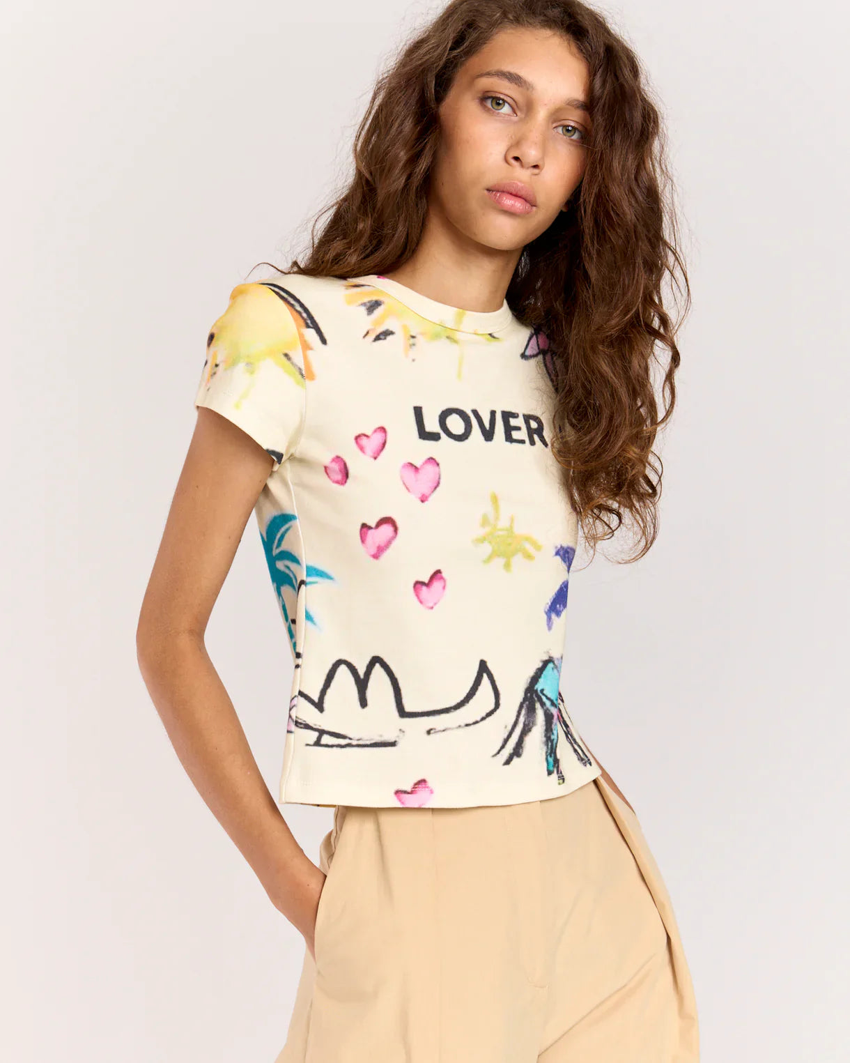 Romy the Brand Lover Baby Tee - Print