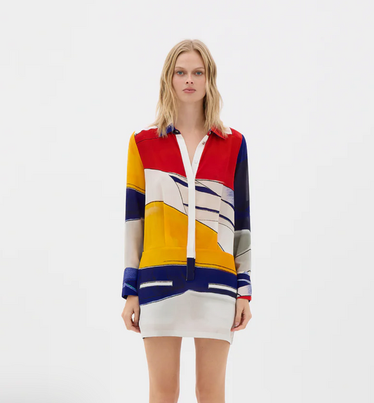 Muma World Sails Relaxed Silk Shirt Dress