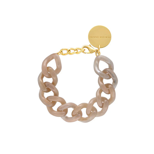 Vanessa Baroni Flat Chain Bracelet Biancone Marble