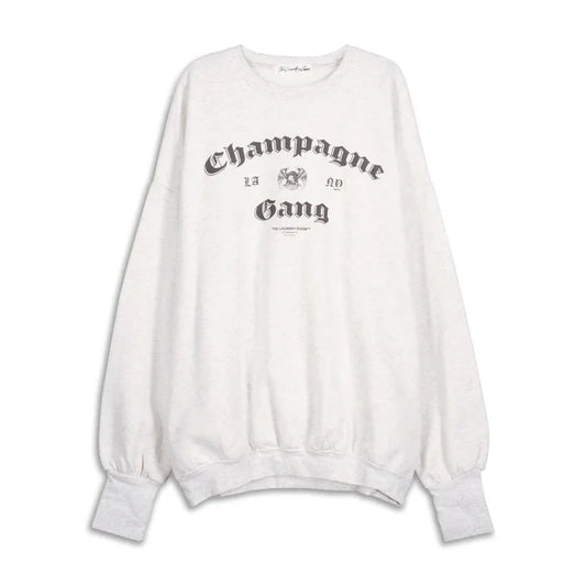 The Laundry Room Champagne Gang Jumper - Pebble Heather