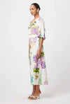 Once Was Bahia One Shoulder Linen Viscose Dress - Wisteria Alba