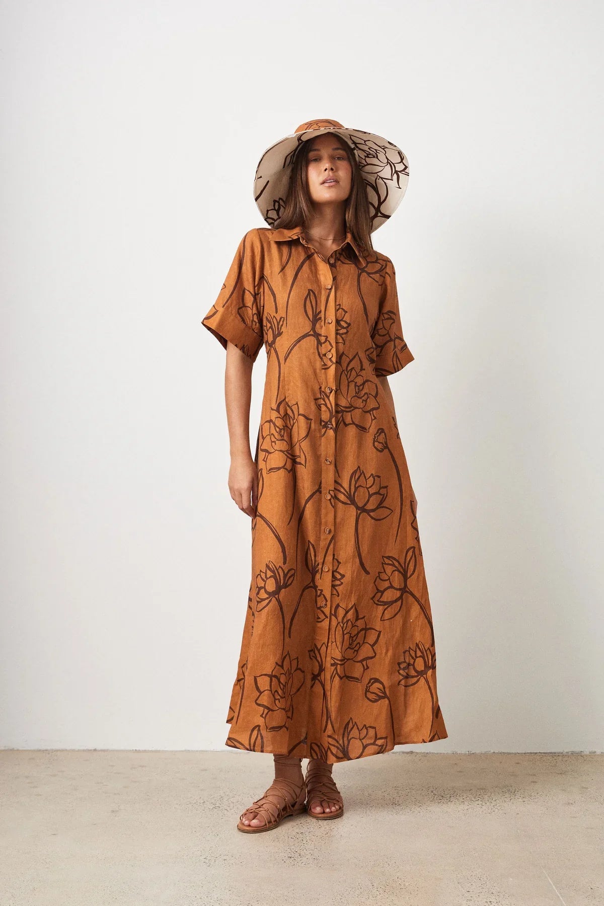 Ralf Studios Hyams Dress - Lotus Tan
