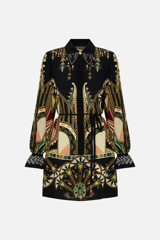 Camilla They Call Her Nefertari Shirt Dress with Glomesh Cuff **